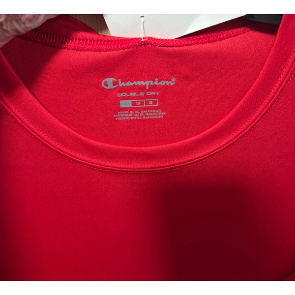 Champion Size L Mens‎ Performance T Shirt Athletic Double Dry Activewear Red - Picture 3 of 4